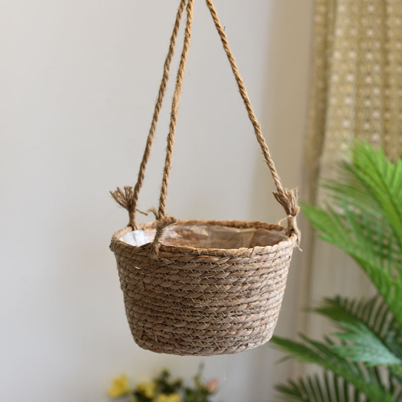 BloomWeave™ | Hanging Woven Flower Pots Baskets