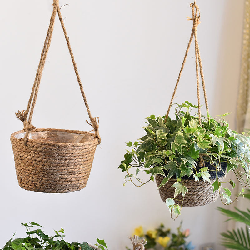 BloomWeave™ | Hanging Woven Flower Pots Baskets