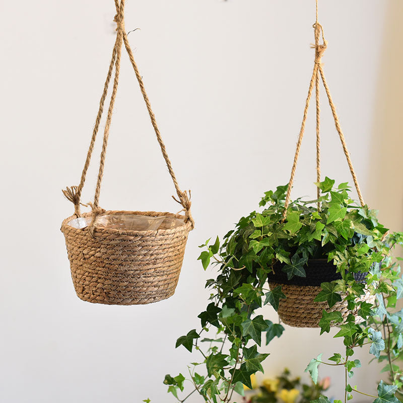 BloomWeave™ | Hanging Woven Flower Pots Baskets
