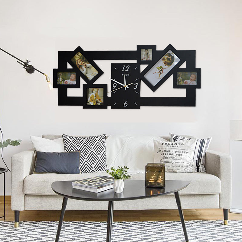 ChicTime™ | Wooden Wall Clock with Picture Frame Decoration