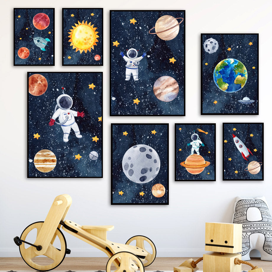 GalacticExplorer™ | Canvas Astronaut Wall Art Painting