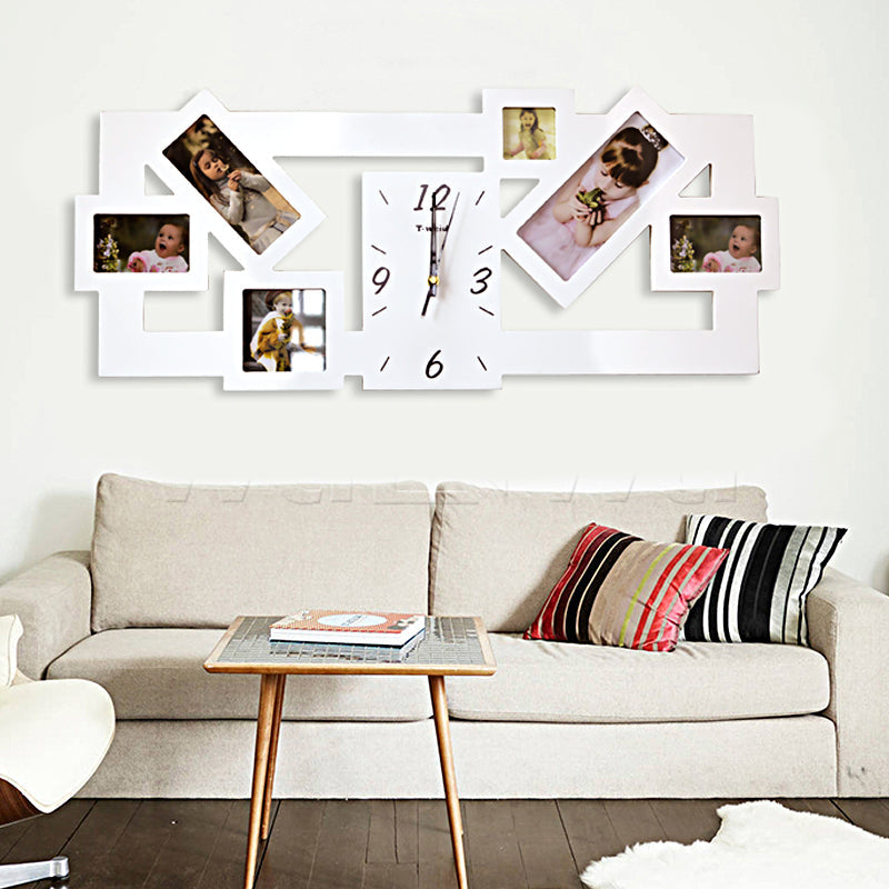 ChicTime™ | Wooden Wall Clock with Picture Frame Decoration