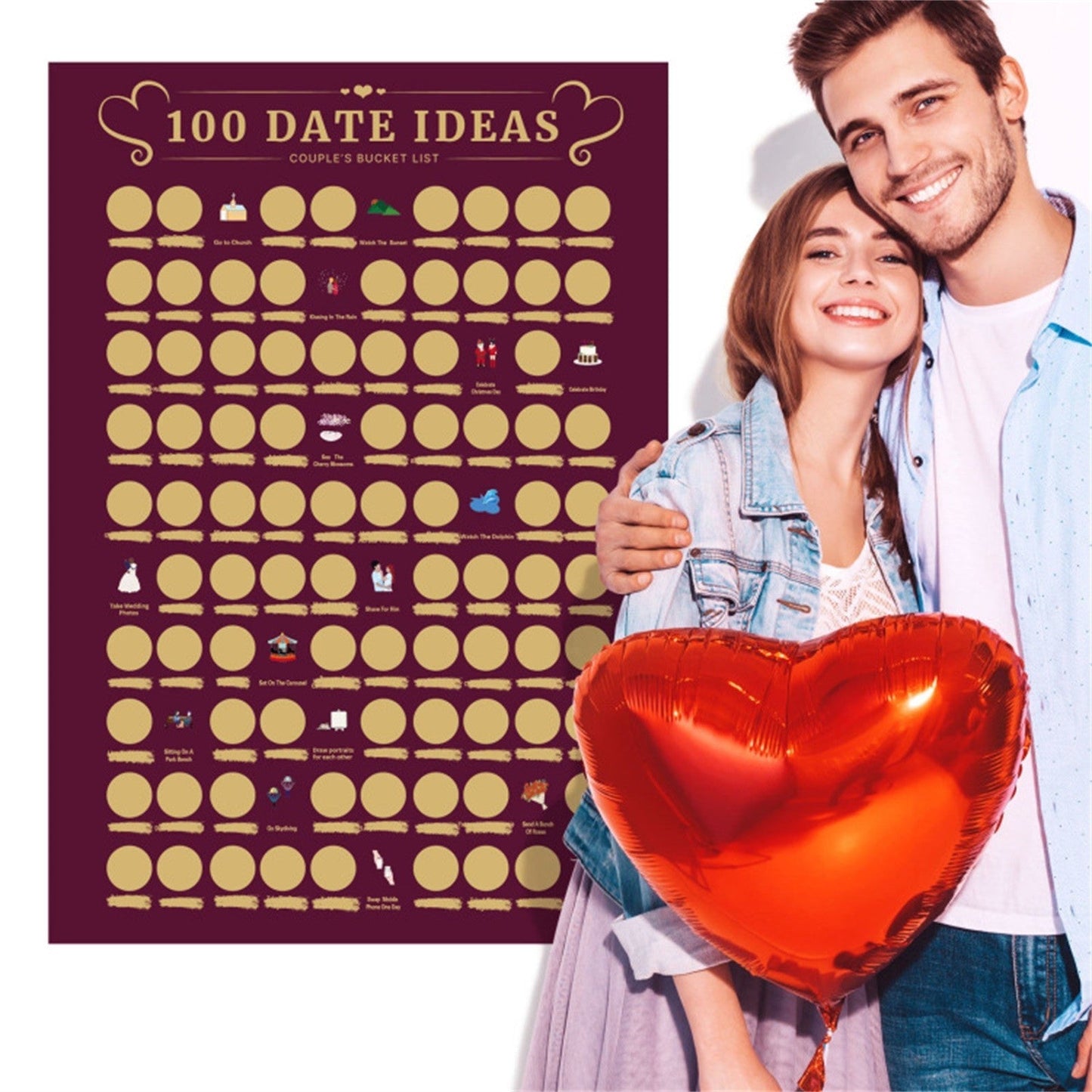 Couples Dating Scratch-Off Poster