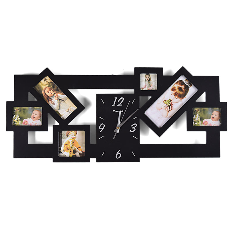 ChicTime™ | Wooden Wall Clock with Picture Frame Decoration