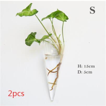 Fashion Wall Hanging Glass Flower Vase