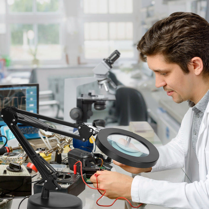 2 in 1 LED Magnifier Desk Lamp for Precision Tasks