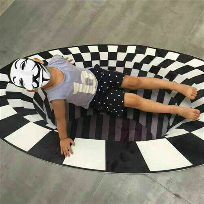 IllusionGlide™   |  3D Vortex Anti-Slip Illusion Rug