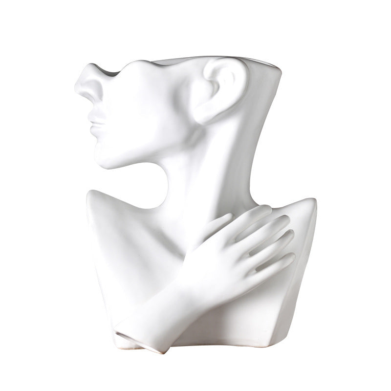 Modern Human Head Flower Vase