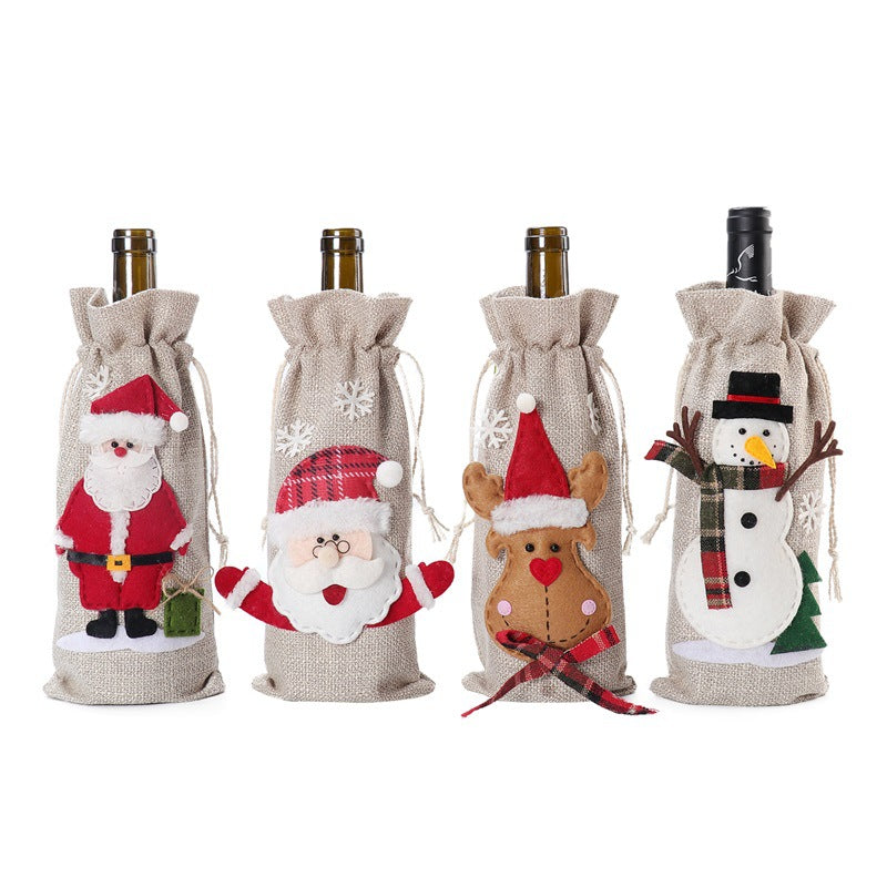 FestiveWrap™  |  Christmas Bottle Cover Holiday Decorations