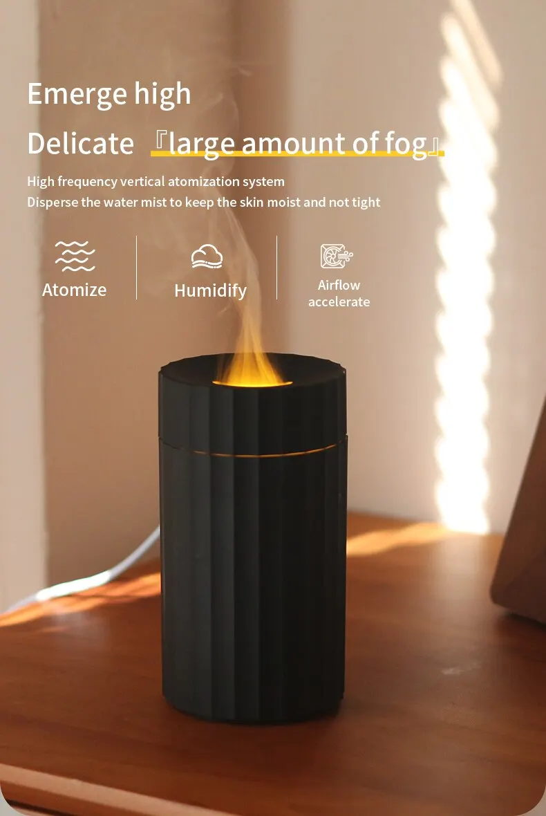 FlameGlow™  |  Air Humidifier with Essential Oil Diffuser