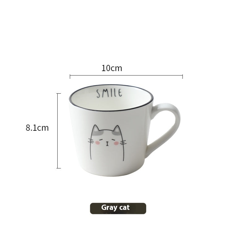 Cartoon Cat Ceramic Coffee Mug