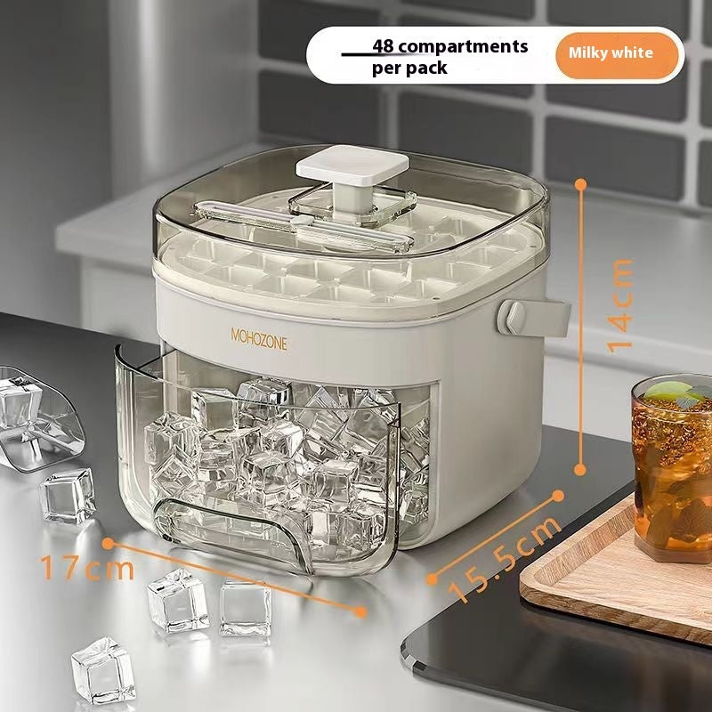 Press-type Convenient Outdoor Portable Ice Tray Large Capacity Ice Bucket