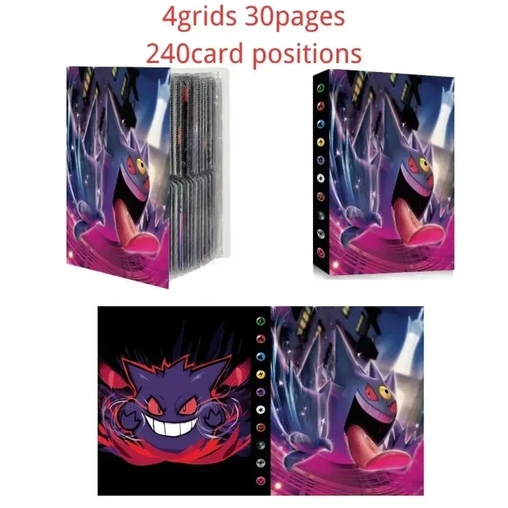 240PCS Pok é mon Cards Album Book Cartoon Anime Charizard Pikachu Game Card VMAX GX EX Holder Collection Binder Folder Toy Gift