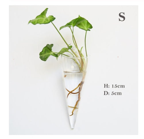 Fashion Wall Hanging Glass Flower Vase