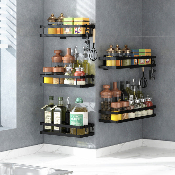Metal Wall-Mounted Spice Rack Multifunctional Item