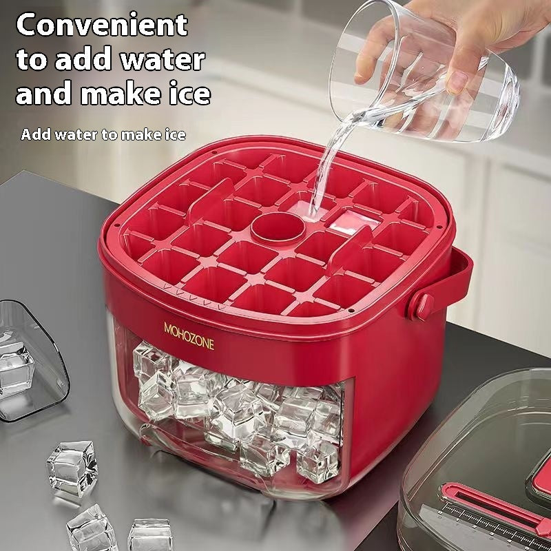Press-type Convenient Outdoor Portable Ice Tray Large Capacity Ice Bucket