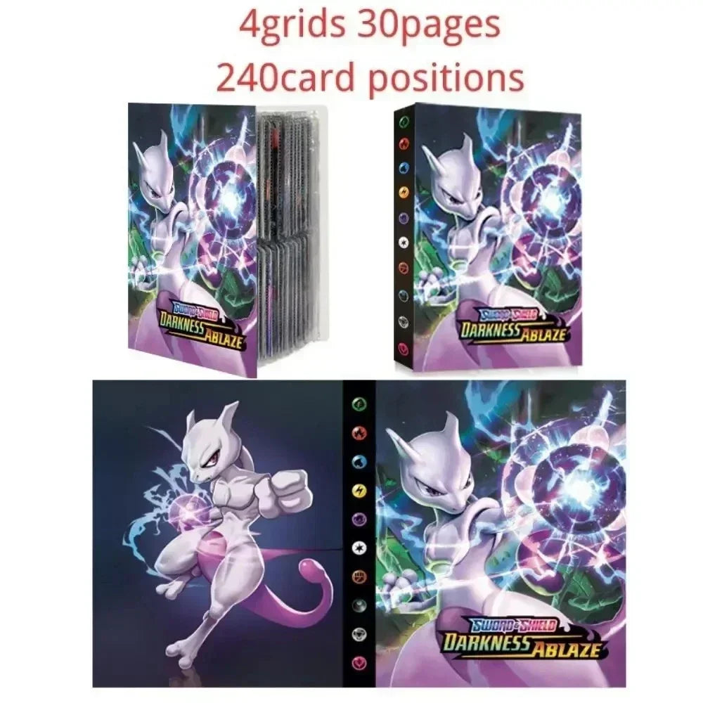240PCS Pok é mon Cards Album Book Cartoon Anime Charizard Pikachu Game Card VMAX GX EX Holder Collection Binder Folder Toy Gift