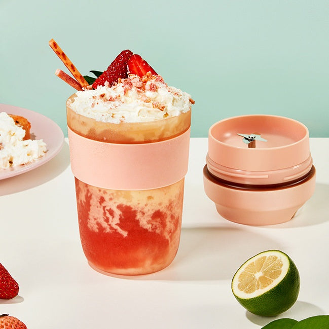 Portable Blender Juicer Cup With 4 Blades For Shakes