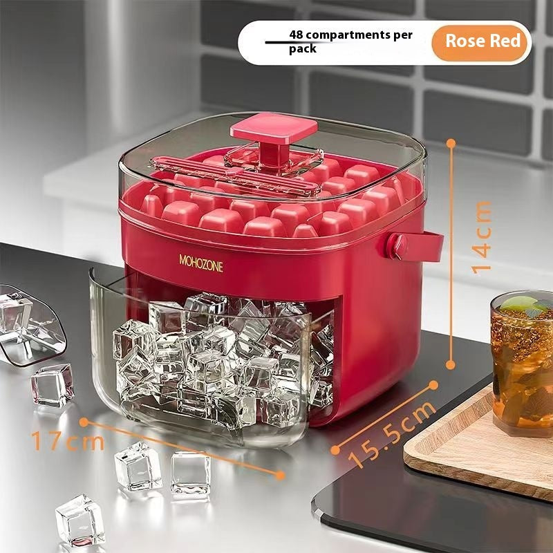Press-type Convenient Outdoor Portable Ice Tray Large Capacity Ice Bucket