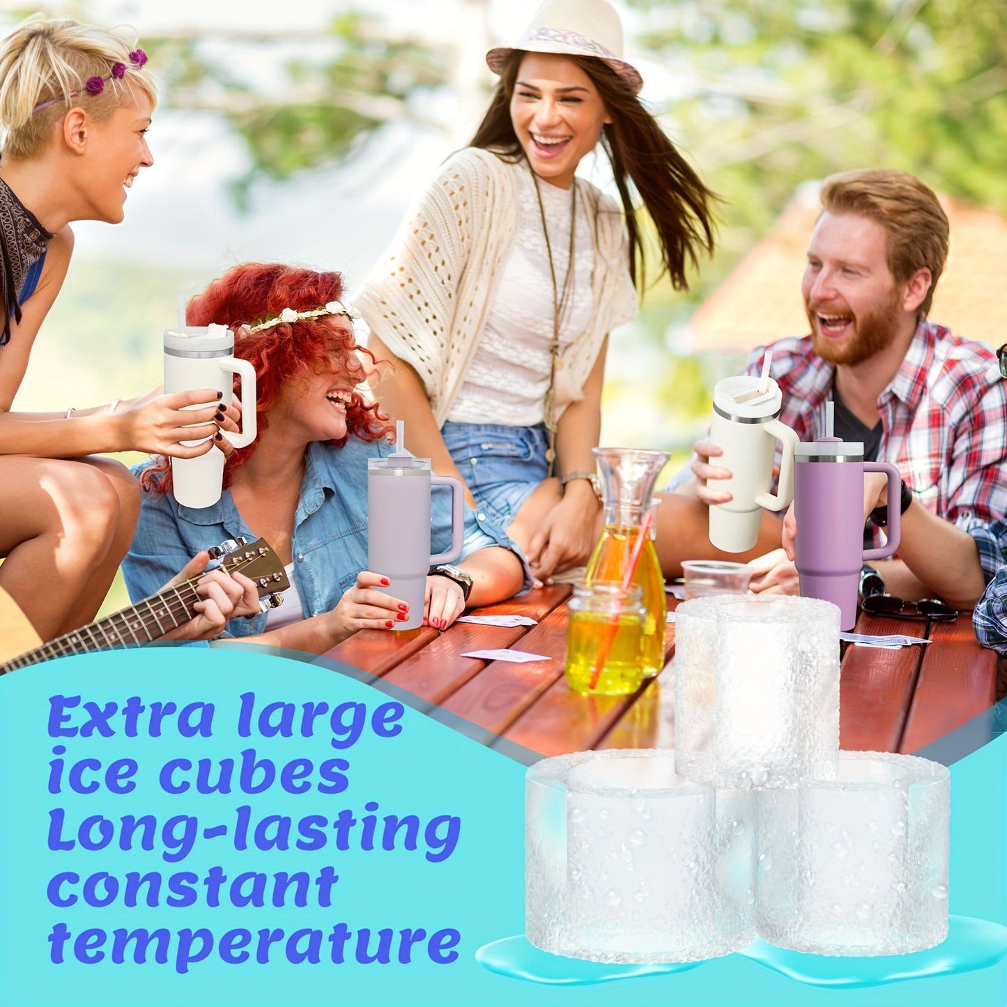 Flexible Silicone Ice Cube Tray for Cups