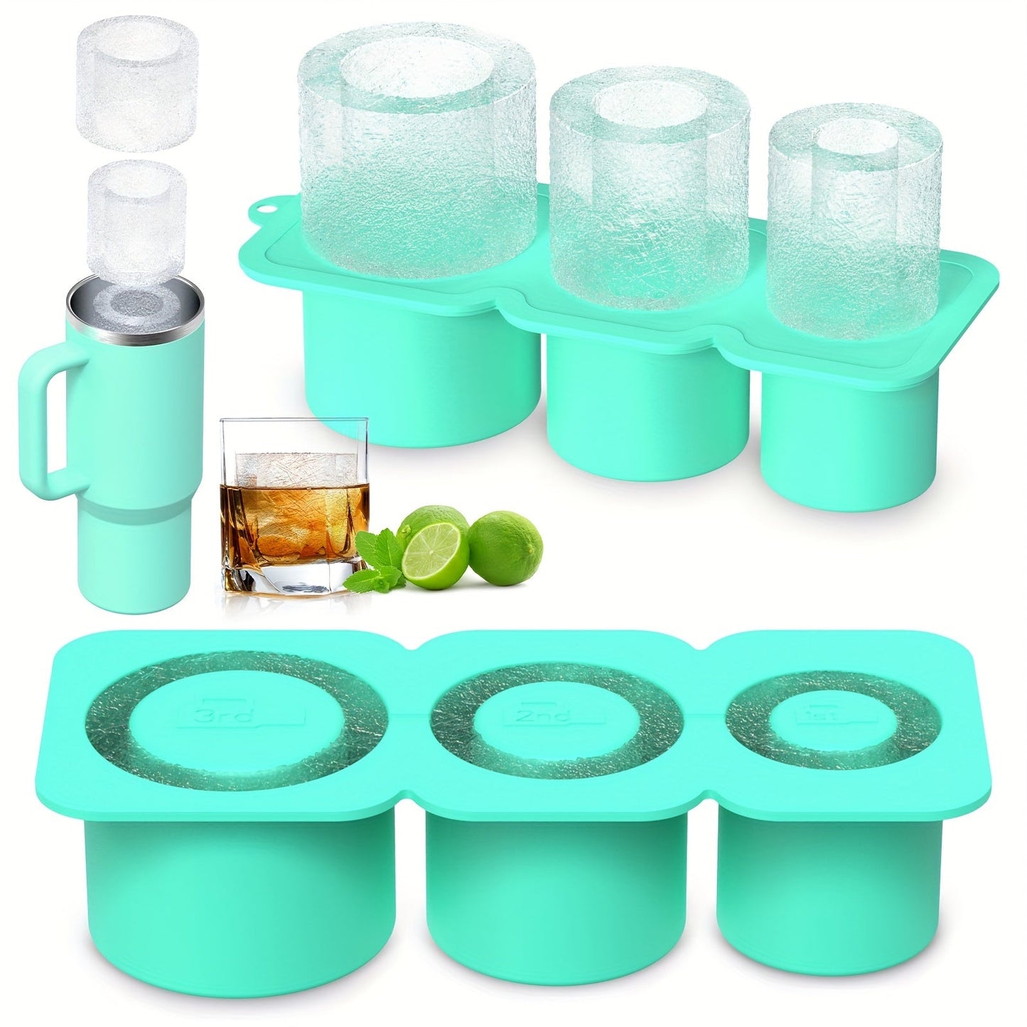 Flexible Silicone Ice Cube Tray for Cups