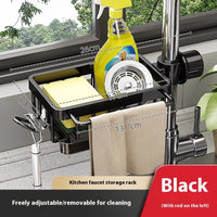 Aluminum Sink Faucet Storage Rack