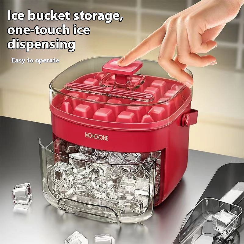 Press-type Convenient Outdoor Portable Ice Tray Large Capacity Ice Bucket