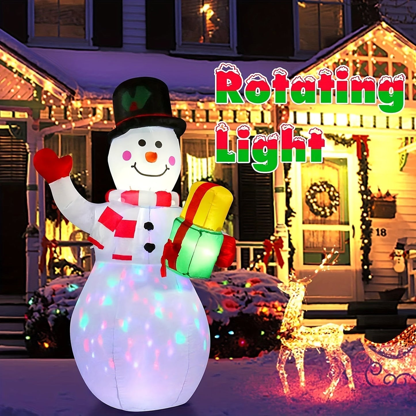 5FT Blow Up Christmas Outdoor Decoration Inflatable Snowman