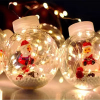 10PCS LED Snowman Fairy Curtain Lights