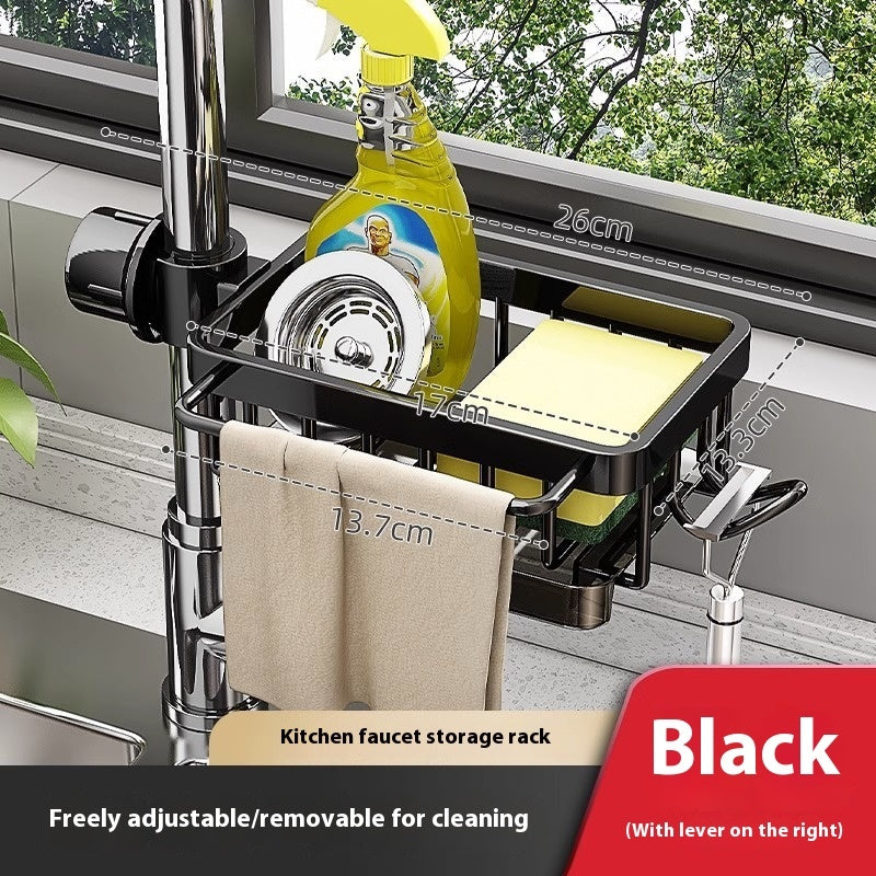 Aluminum Sink Faucet Storage Rack