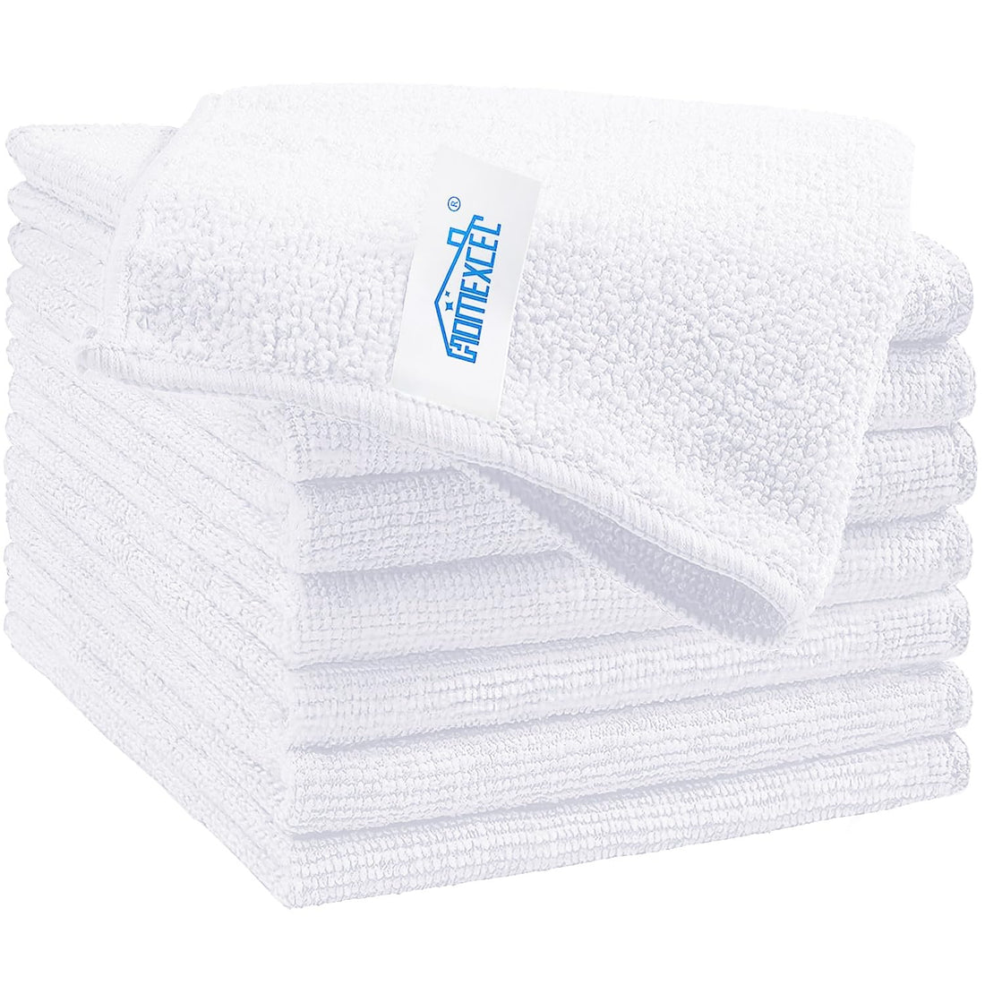 HOMEXCEL Microfiber Cleaning Cloth,12 Pack Cleaning Rags, Cleaning Towels with 4 Color Assorted, 11.5"X11.5"(Green/Blue/Yellow/Pink)