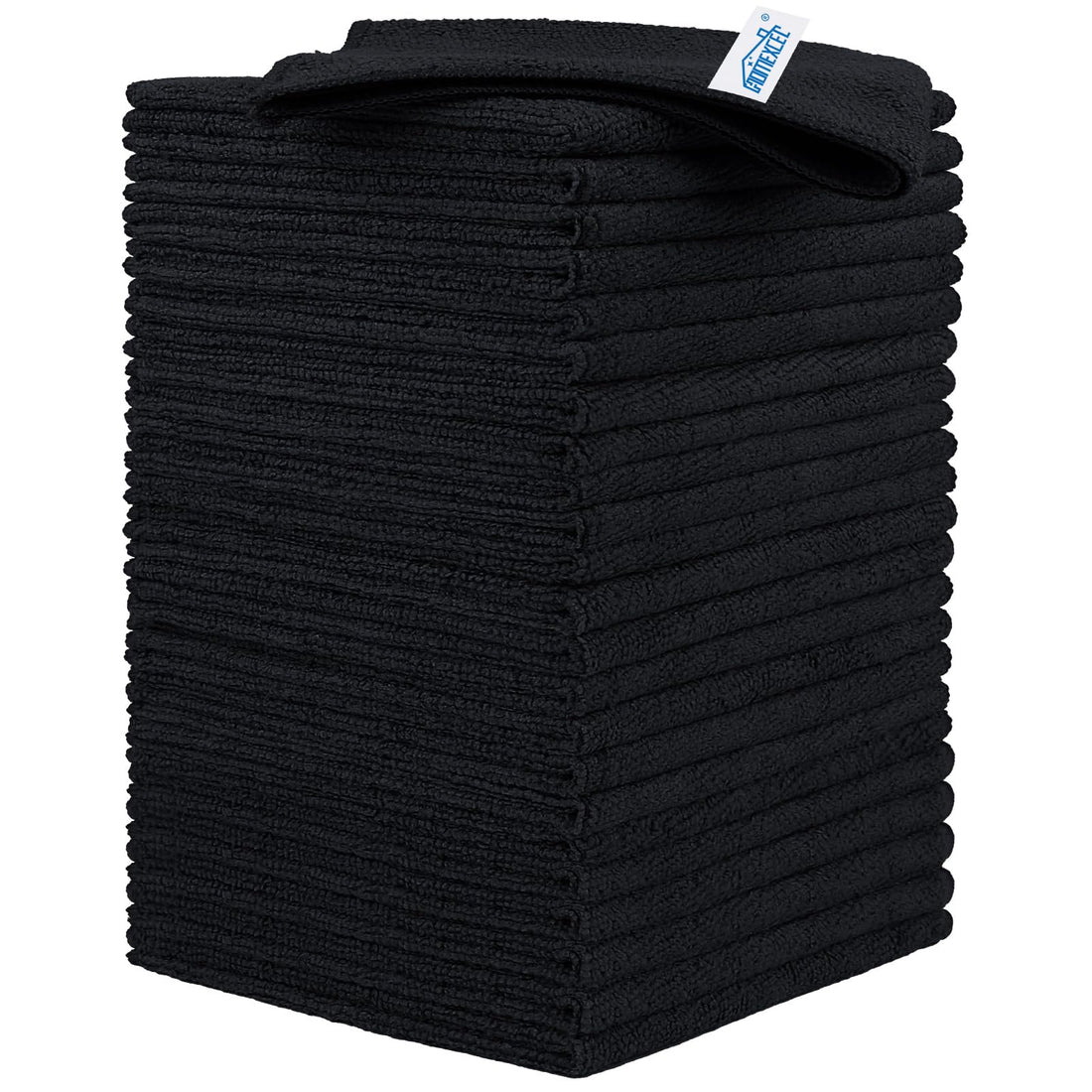 HOMEXCEL Microfiber Cleaning Cloth,12 Pack Cleaning Rags, Cleaning Towels with 4 Color Assorted, 11.5"X11.5"(Green/Blue/Yellow/Pink)