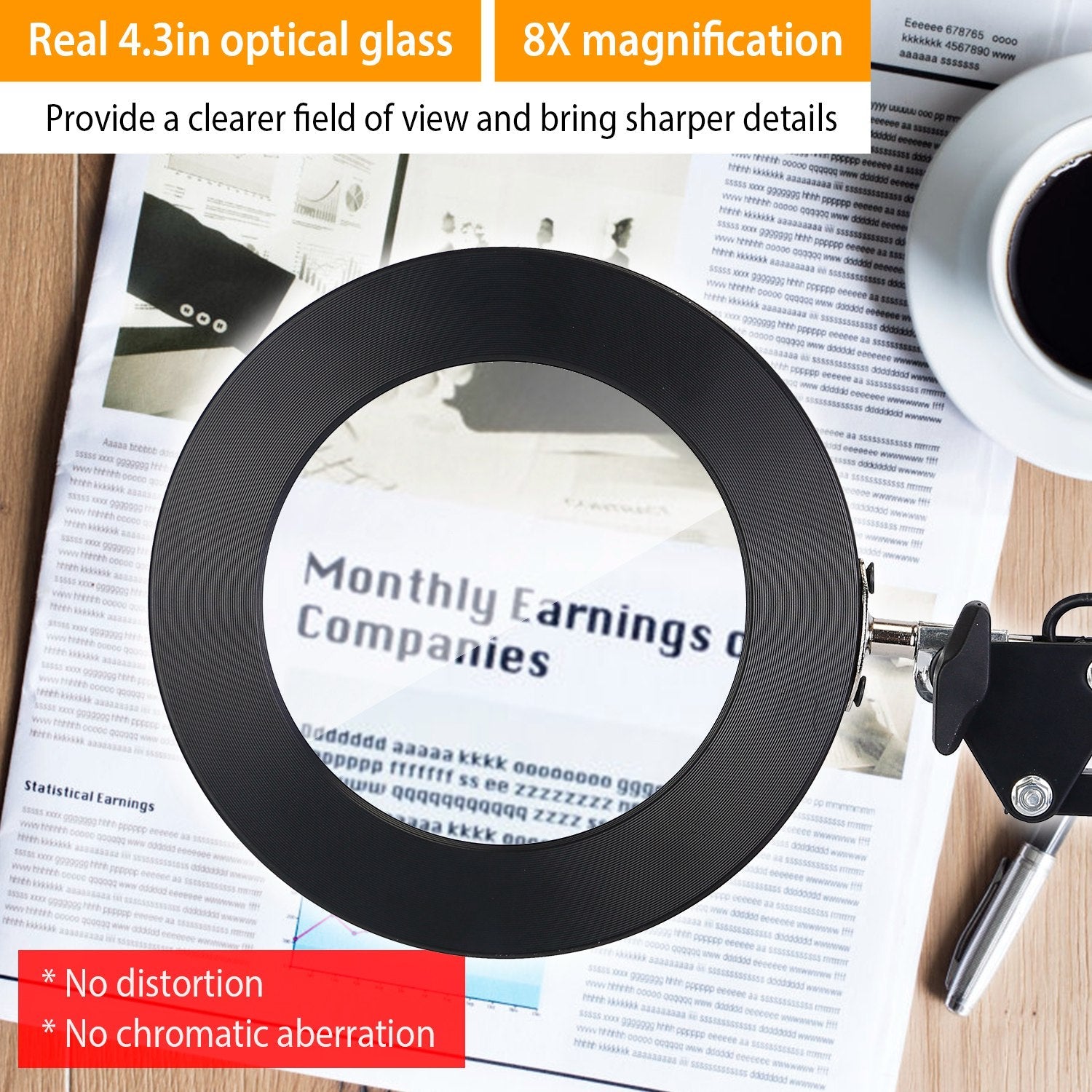 2 in 1 LED Magnifier Desk Lamp for Precision Tasks