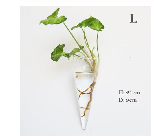 Fashion Wall Hanging Glass Flower Vase