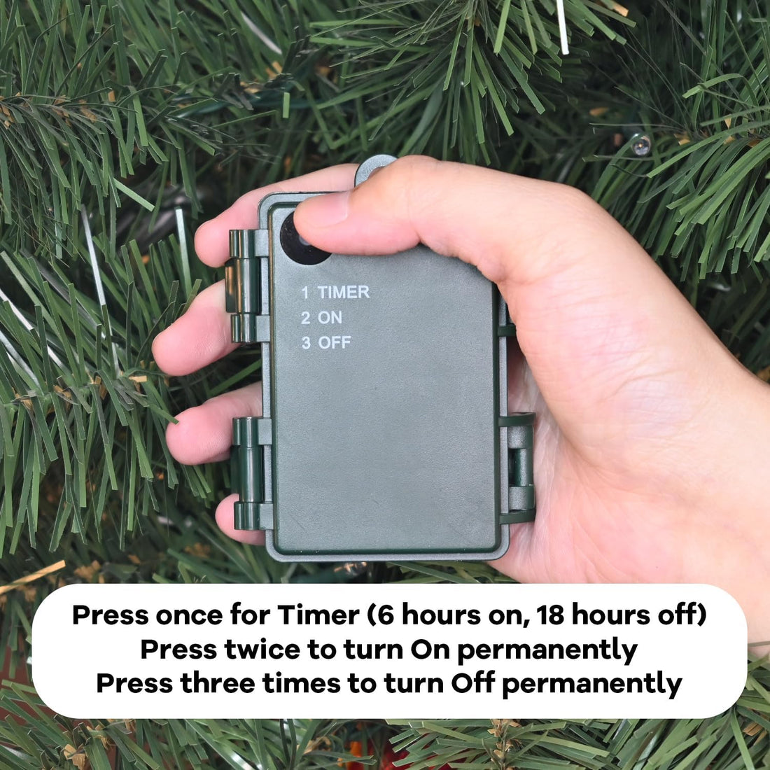 Pre-lit 2ft Small Christmas Tree, Leeheeyee Artificial mini Christmas Tree with 50 LED Lights, Battery Operated Tabletop Xmas Tree with Burlap Base for Table Desk Home Christmas Decor