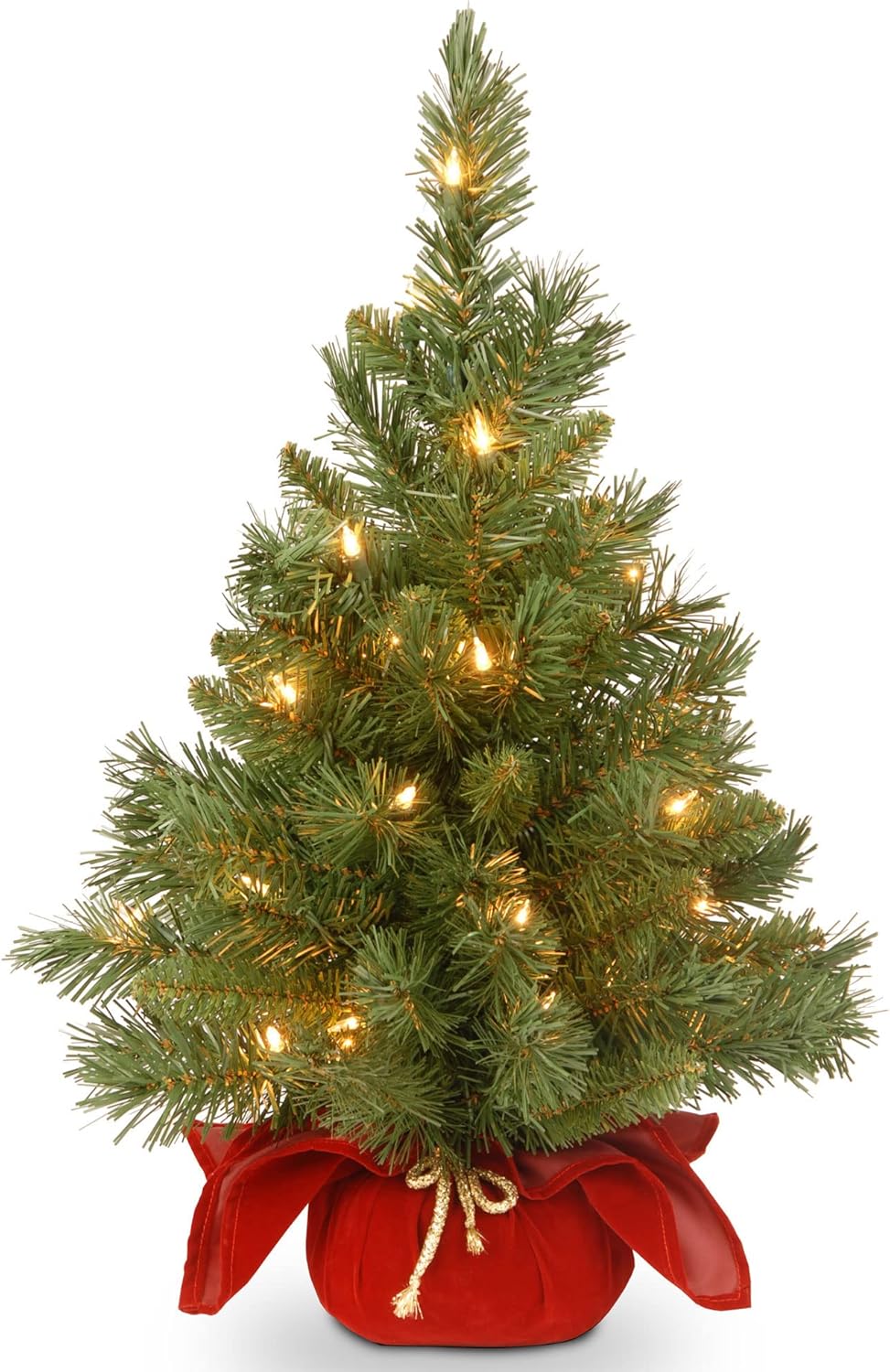 National Tree Company 24 in Pre-Lit Majestic Fir Mini Artificial Christmas Tree