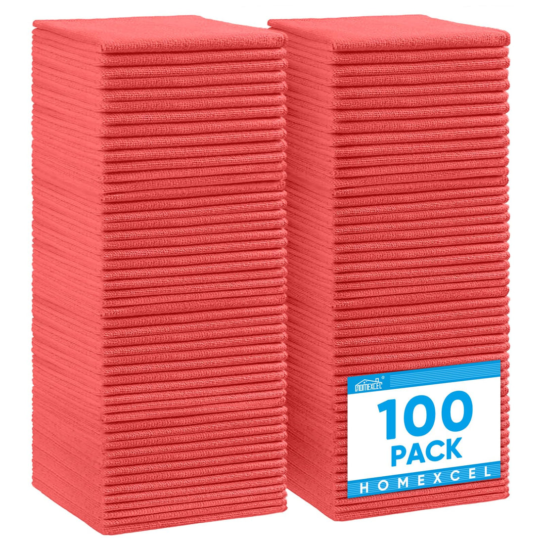 HOMEXCEL Microfiber Cleaning Cloth,12 Pack Cleaning Rags, Cleaning Towels with 4 Color Assorted, 11.5"X11.5"(Green/Blue/Yellow/Pink)