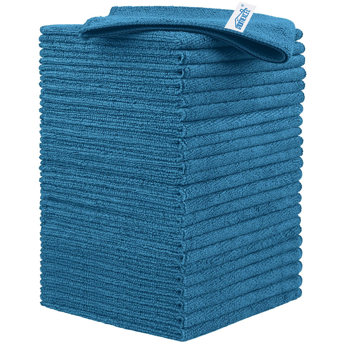 HOMEXCEL Microfiber Cleaning Cloth,12 Pack Cleaning Rags, Cleaning Towels with 4 Color Assorted, 11.5"X11.5"(Green/Blue/Yellow/Pink)