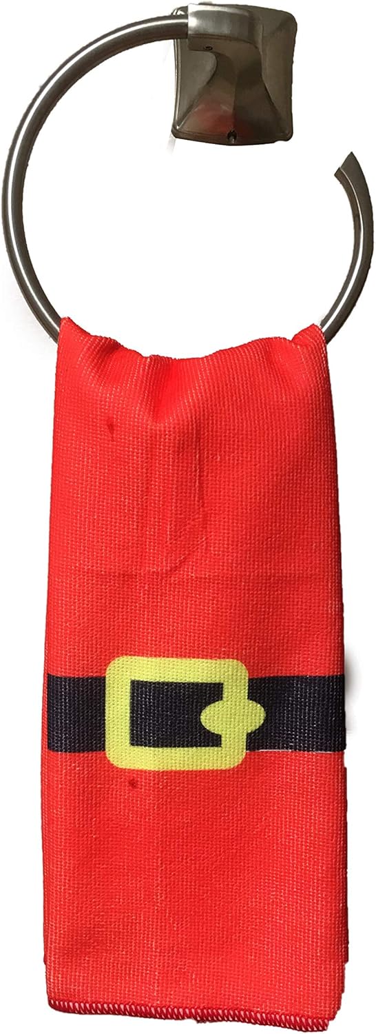 JOYIN 5 Pieces Christmas Theme Bathroom Decoration Set w/Toilet Seat Cover, Rugs, Tank Cover, Toilet Paper Box Cover and Santa Towel for Xmas Indoor Décor, Party Favors (Santa)