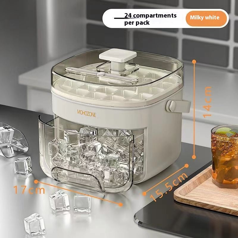 Press-type Convenient Outdoor Portable Ice Tray Large Capacity Ice Bucket