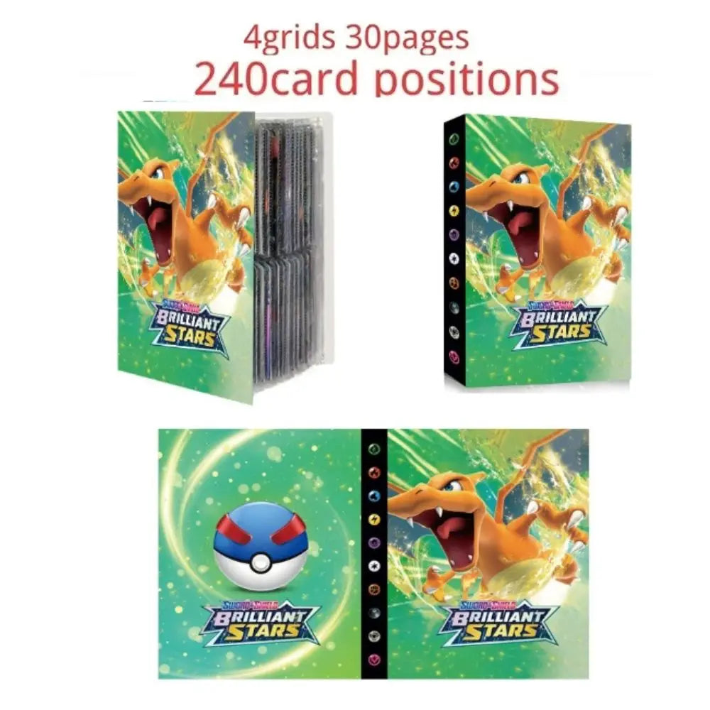 240PCS Pok é mon Cards Album Book Cartoon Anime Charizard Pikachu Game Card VMAX GX EX Holder Collection Binder Folder Toy Gift