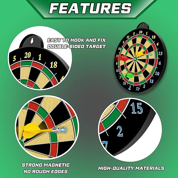 Magnetic Dart Board - 12pcs Magnetic Darts
