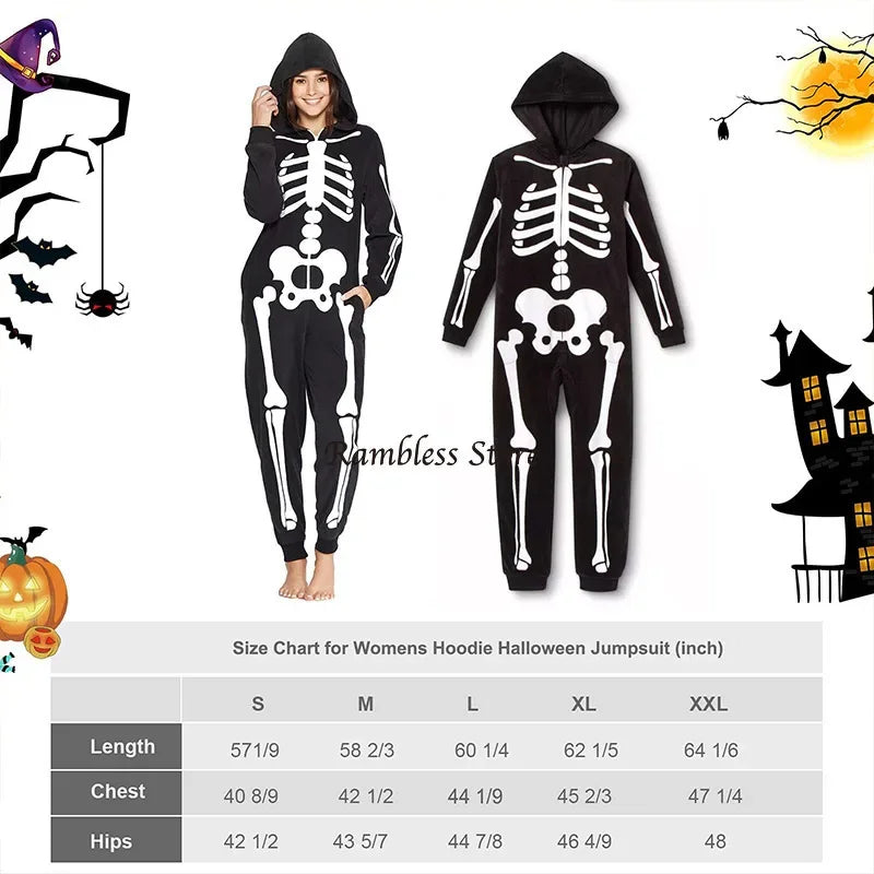 Parent-child Party Scary Skulls Cosplay Suits Luminous Skeleton Shape Costumes for Kids Adults Families Halloween Cos Clothing