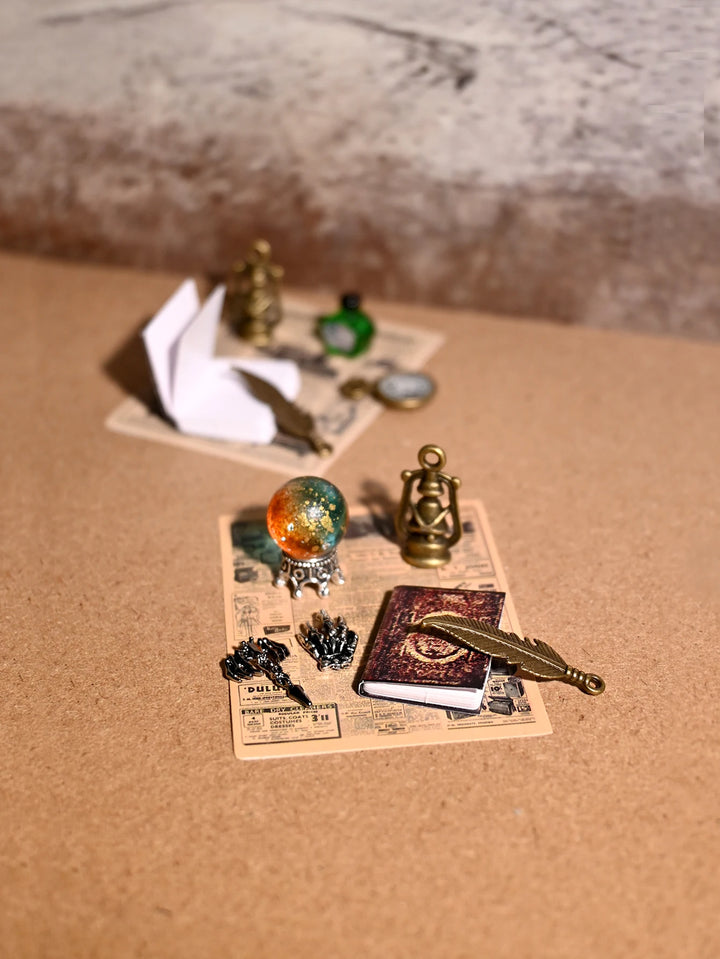 Miniature Replica Magic Vintage Book Set, Halloween Decorations, Christmas Small Gifts, Dollhouse Accessories, Model House Decorations, Model House Accessories, Miniature Food Toys, Photography Props, Micro Landscape Decorati