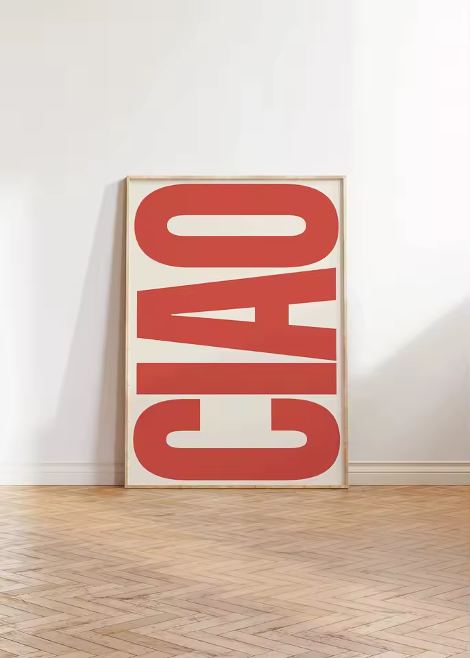 Retro OH HI and CAIO, Modern Typography Canvas Print