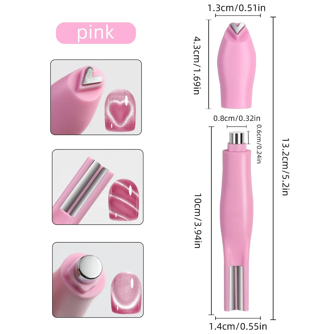 Nail Art Cat Eye Magnet Stick For Cat Eye Gel Effect Creative Ornaments Nail Props Tools Gel Special Velvet 5D Nail DIY Tool
