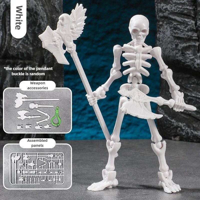  Skeleton Figure Action Skeleton Figurines With Multiple Accessories Realistic Movable Joints Model Statue For Christmas