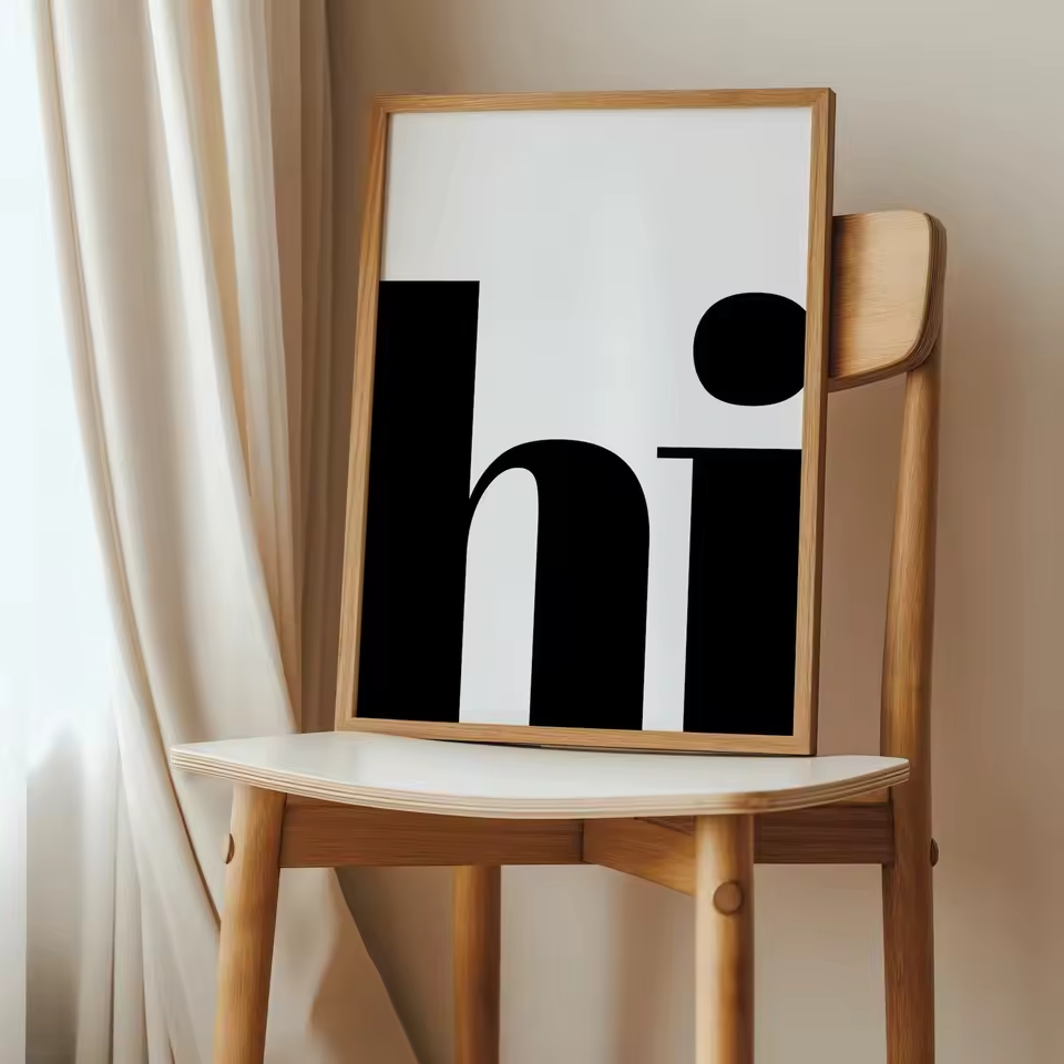 Retro OH HI and CAIO, Modern Typography Canvas Print