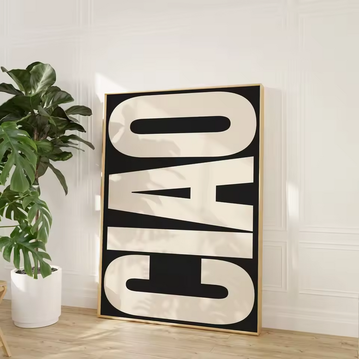 Retro OH HI and CAIO, Modern Typography Canvas Print