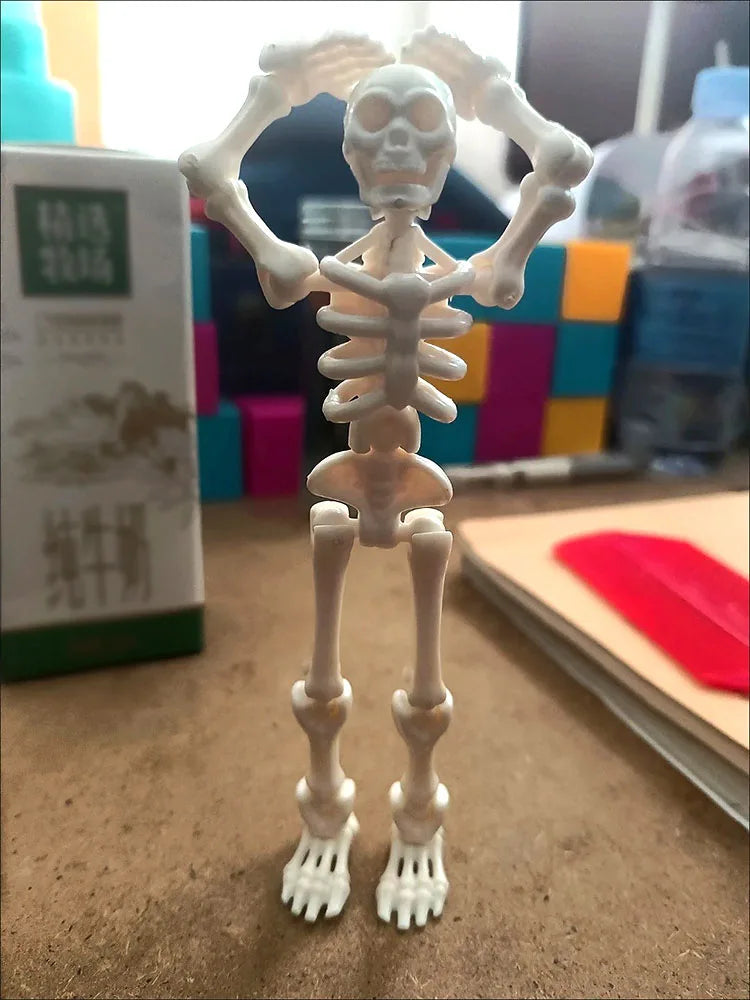  Skeleton Figure Action Skeleton Figurines With Multiple Accessories Realistic Movable Joints Model Statue For Christmas